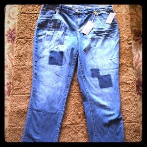 Style & Co. Blue Jeans Size 16W Slim Leg Mid rise